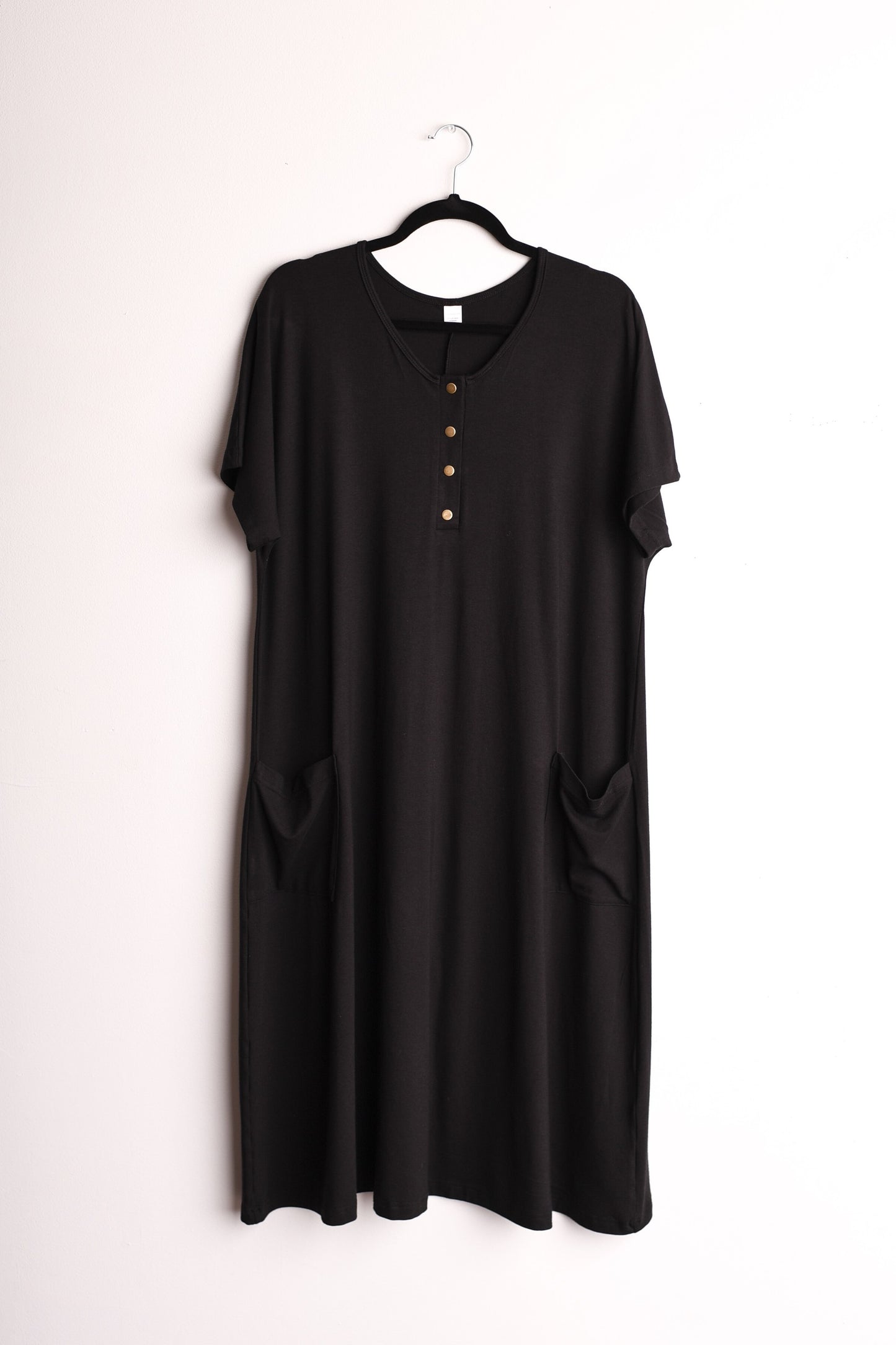 Jet Black Swing Dress (Rayon from Bamboo fabric) | Loon and Bloom